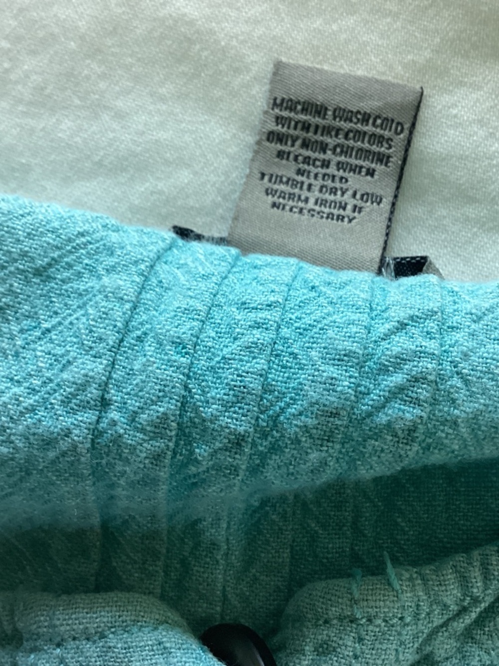 IBD Fusion rare  Aqua Button-Front Textured Pintuck Top - Picture 5 of 9
